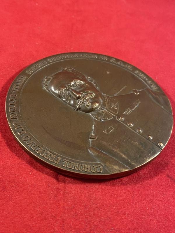 Vintage Bronze Limited Edition Commemorative Medallion - Coronel Frederico E. de Avellar Telles - Portuguese Military 1981 — image 8