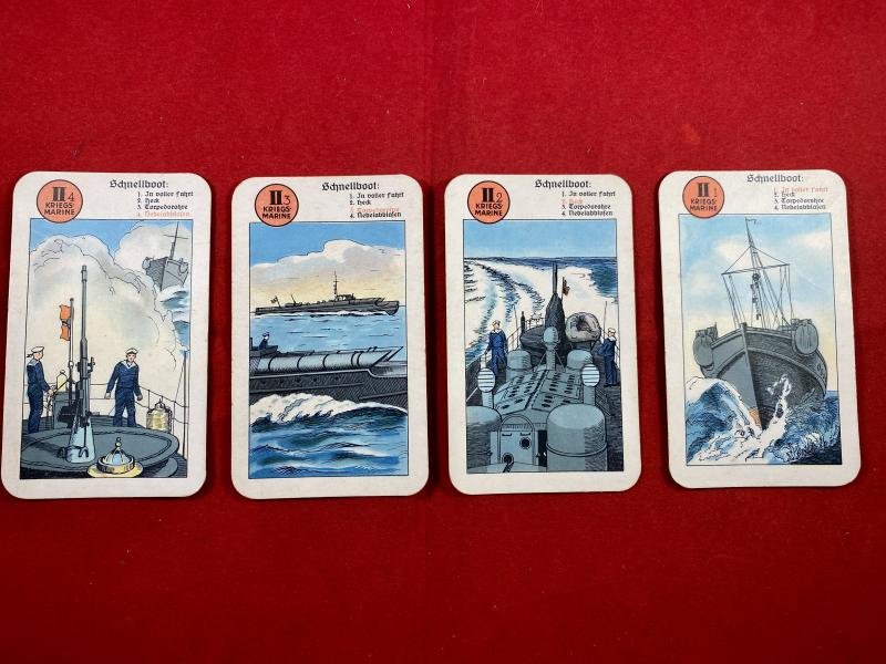 WW2 German Card Game - Wehrmachts Quartett Kriegsmarine – Owner Named and Dated 1942 — image 8