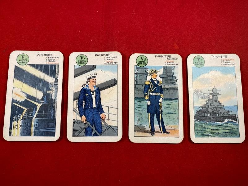 WW2 German Card Game - Wehrmachts Quartett Kriegsmarine – Owner Named and Dated 1942 — image 9