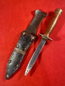 WW2 Private Purchased Fixed Blade Commando Style Knife with Leather …