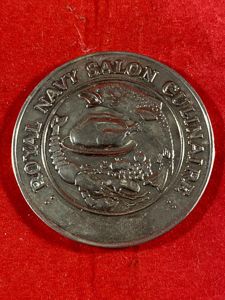 Large Nickel-Plated Bronze Royal Navy Salon Culinaire Medallion – LSTD …