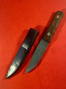 Vintage British Royal Navy Deck Knife with Leather Sheath by …