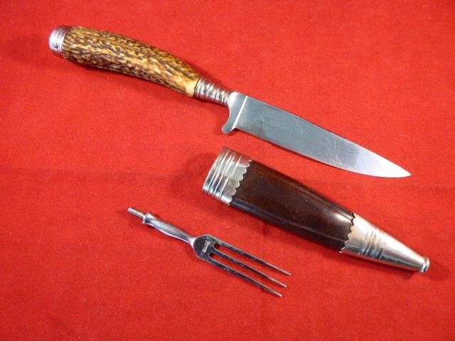 Vintage German Hunting Knife and Fork Set by Anton Wingen Jr – Othello - circa 1940 — image 5