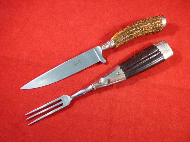 Vintage German Hunting Knife and Fork Set by Anton Wingen Jr – Othello - circa 1940 — image 6