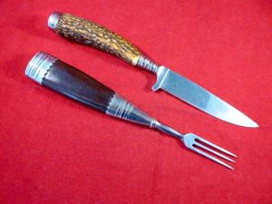Vintage German Hunting Knife and Fork Set by Anton Wingen …