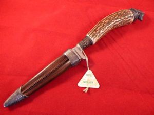 MINT Vintage Stag Handled Hunting Boot Knife with Ornate Metal …