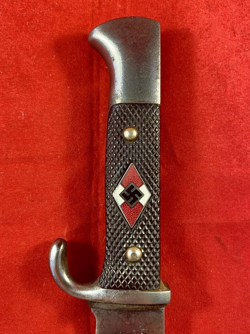 Original Early 1933-1936 Hitler Youth Knife by Rare Maker GRAWISO with faint Blut und Ehre! Motto — image 4