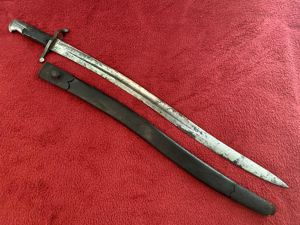 British 19th Century 1856/58 Pattern Yataghan Sword Bayonet with Leather …