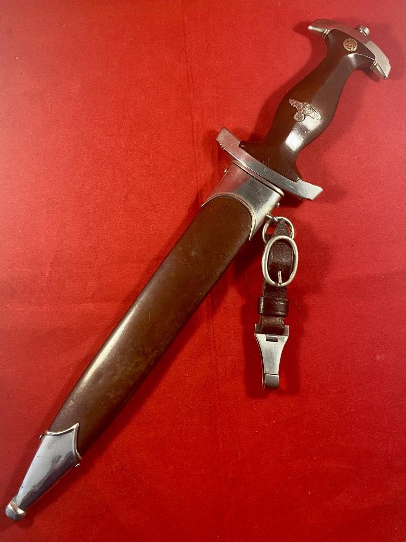 Early WW2 German SA Dagger by G. FELIX GLORIAWORK Solingen with Leather Hanger — image 2