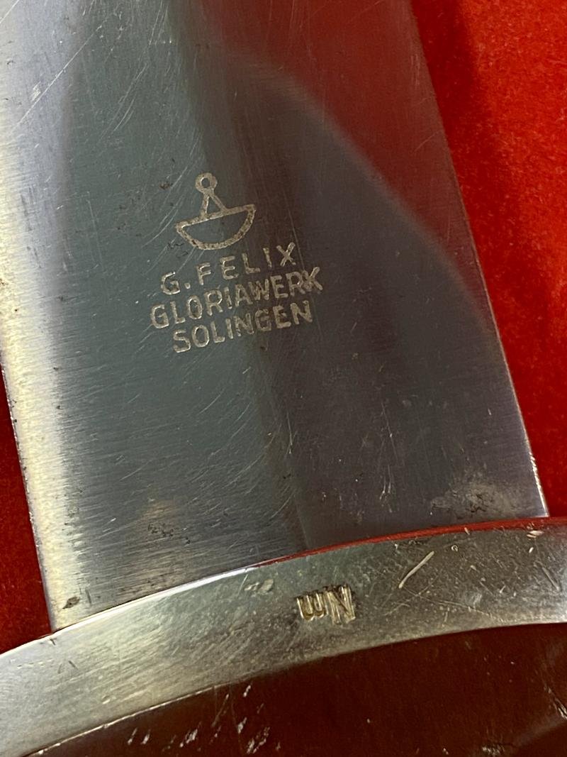 Early WW2 German SA Dagger by G. FELIX GLORIAWORK Solingen with Leather Hanger — image 9