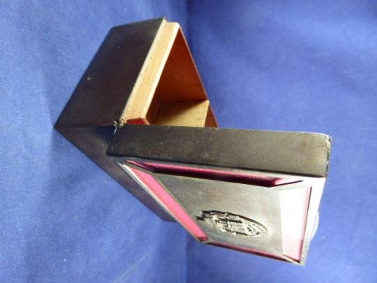 WW2 Period Large Bronzed Copper Cigarette Box Linked to The Dorsetshire Regiment — image 6