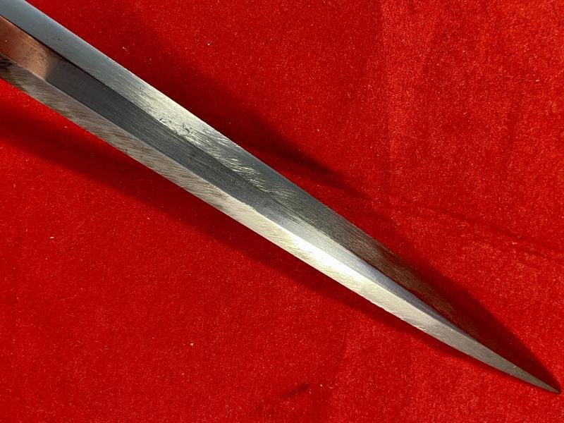 WW2 German 2nd Model Luftwaffe Dagger by ALCOSO with Beautiful Dark Orange Grip — image 9