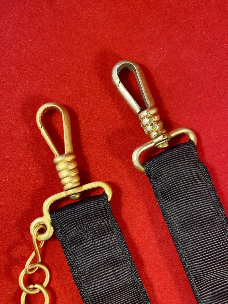 Third Reich Gilt Aluminium “Lion Face” Kriegsmarine Dagger Hangers — image 4