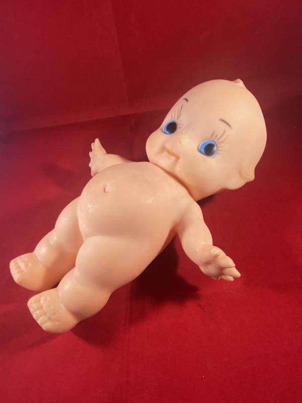 Vintage 9.5” Vinyl Kewpie Doll — image 2