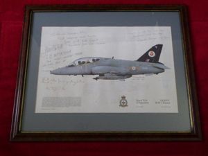 Unique Framed Litho Print of a RAF Hawk T.1A 'XX205' …