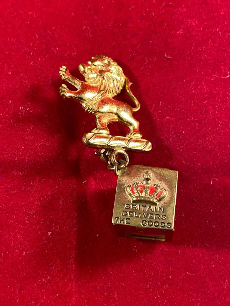 Rare WW2 “Bundles for Britain” Lion & Union Jack Brooch by Walter Lampl USA — image 3