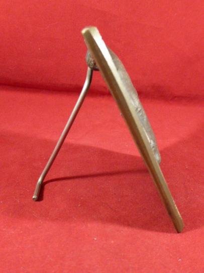 Early WW2 German Small Solid Bronze Desk Plaque of Adolf Hitler — image 6