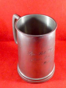 Presentation RAF Squadron Leaders Glass Bottomed Pewter Tankard - “TUG …