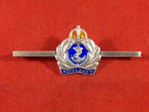 WW2 Royal Navy Silver and Enamel Sweetheart Bar Brooch
