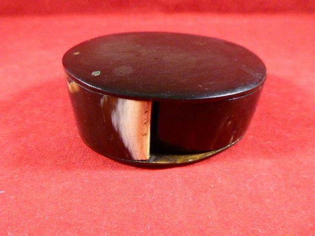 Rare Large Antique Victorian Horn Cased Magnifying Glass - Single Lens Loupe — image 3