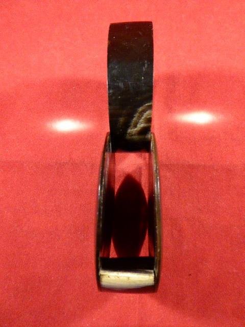 Rare Large Antique Victorian Horn Cased Magnifying Glass - Single Lens Loupe — image 8