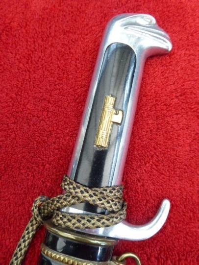 WW2 MVSN Fascist Senior Italian Officer's Dagger with rare Leather Hanger and Portepee — image 5