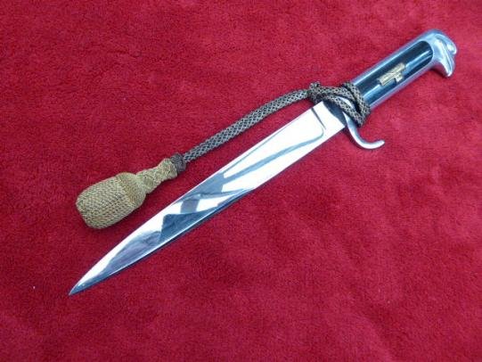 WW2 MVSN Fascist Senior Italian Officer's Dagger with rare Leather Hanger and Portepee — image 8