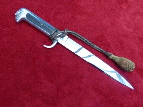 WW2 MVSN Fascist Senior Italian Officer's Dagger with rare Leather Hanger and Portepee — image 9
