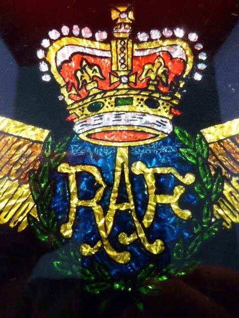 Unusual Vintage RAF Logo Picture made from Multi-Coloured Foil — image 2