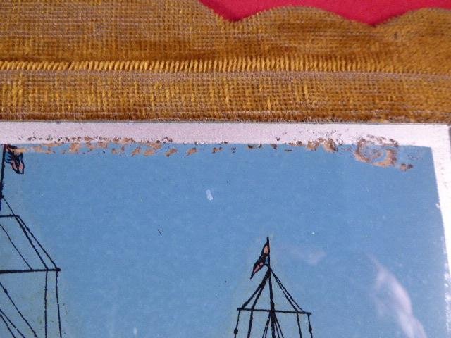 Reverse Glass Painted Picture of H.M.S. GOLIATH Memorialising her sinking in the Dardanelles 12th May 1915 during WW1 — image 4