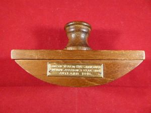 WW1 Ink Blotter made from Teak Wood from HMS Iron …