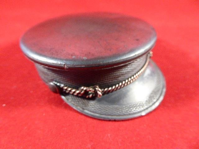 Antique Silver Plated American Postman's Hat Table Snuffbox - William Barthman of New York circa 1890 — image 2