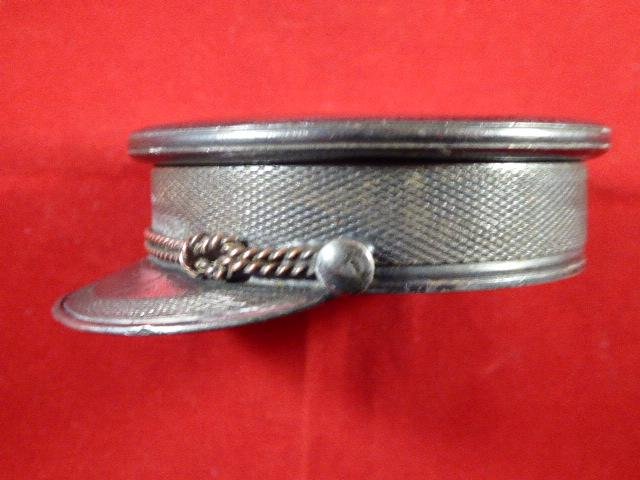 Antique Silver Plated American Postman's Hat Table Snuffbox - William Barthman of New York circa 1890 — image 9