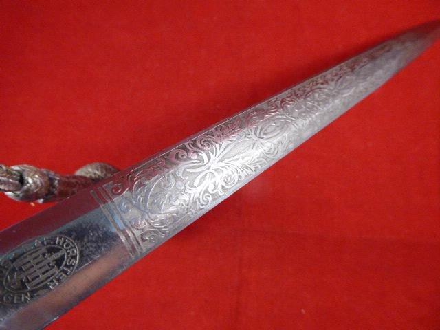 German Army Officers Dress Dagger with Double Etched Blade by E & F HORSTER — image 8