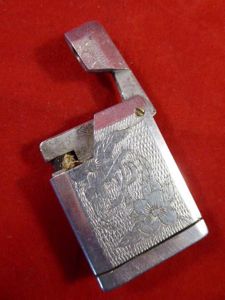 WW2 Aluminium Hand Made Trench Art Pocket Petrol Lighter – …