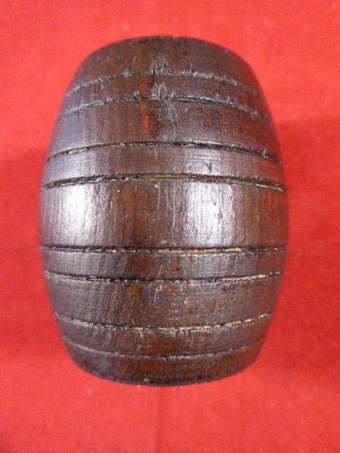 Wooden Barrel Match Holder made from the Decking of R.M.S. MAURETANIA — image 2