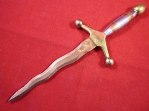 WW2 Period Large Dagger Shaped Trench Art Letter Opener with …