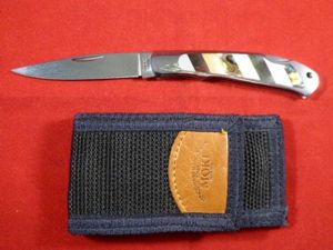 MOKI Lock Back Knife with a Beautiful White Pearl & …