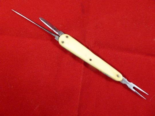 Rare Antique Folding Combination Cigar Holder with Knife and Piercer by J.Nowill & Sons c1890 — image 3