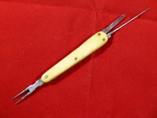 Rare Antique Folding Combination Cigar Holder with Knife and Piercer by J.Nowill & Sons c1890 — image 4