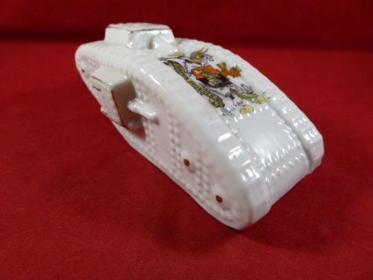 Arcadian Crested China WW1 British Tank – Mark IV - EXETER - c1917 — image 5