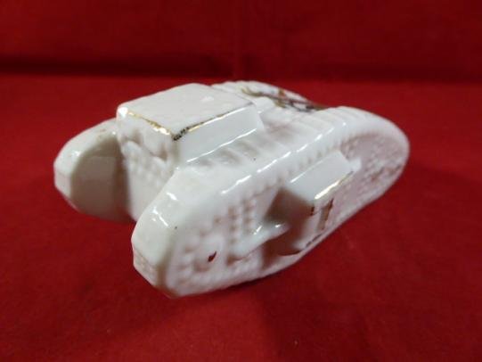 Arcadian Crested China WW1 British Tank – Mark IV - EXETER - c1917 — image 6