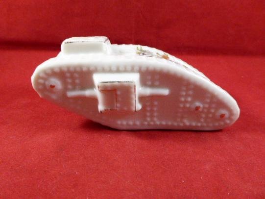 Arcadian Crested China WW1 British Tank – Mark IV - EXETER - c1917 — image 8