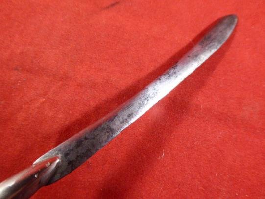 Unusual British WW2 Bullet Trench Art Letter Opener with Leather Sheath — image 8