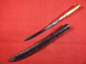 Unusual British WW2 Bullet Trench Art Letter Opener with Leather …