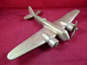 WW2 Trench Art Solid Brass Model of an RAF Bristol …