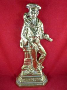 Solid Brass Nautical 'BRITAINS PRIDE' Sailor Figure Doorstop - Harbour …