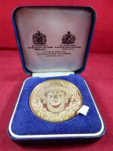 Cased Royal British Legion 50th Anniversary Gold Plated Medallion by …