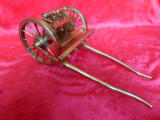 Stunning Example of a Large Handmade Brass Napoleonic Field Cannon & Limber — image 9