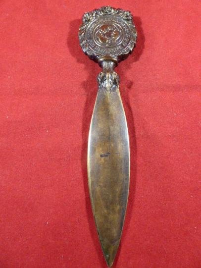 Antique “Leopard Shirtings” Brass Letter Opener Advertising Horrockses Crewdson & Co Ltd c1889 with Case — image 6